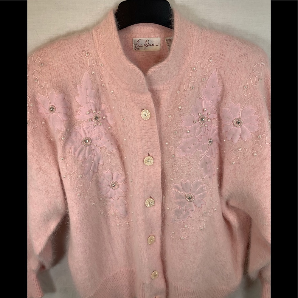 Angora Button-down Sweater